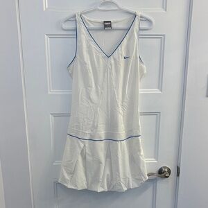 Nike White Tennis Dress with Blue Accents